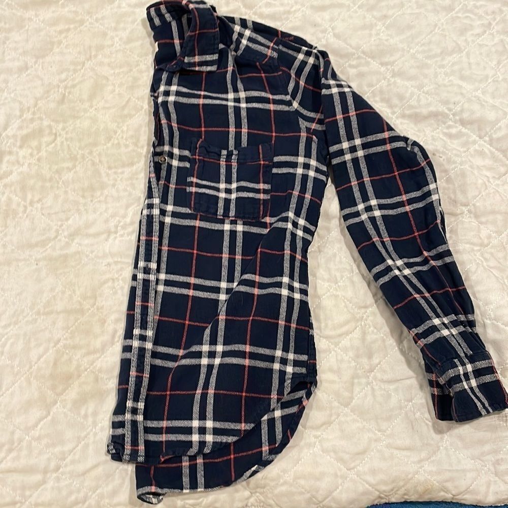 Hollister Dark blue flannel XS